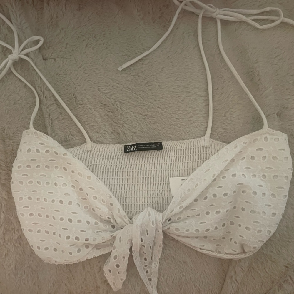 White Zara top